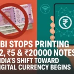 RBI stops printing currency notes